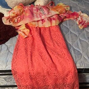KIDS MEDIUM SUMMER DRESS W/ SHAWL